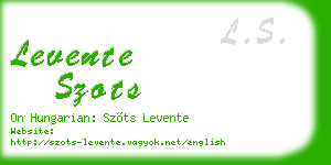 levente szots business card