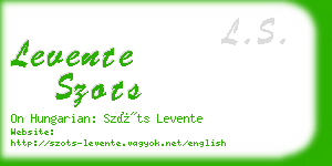 levente szots business card